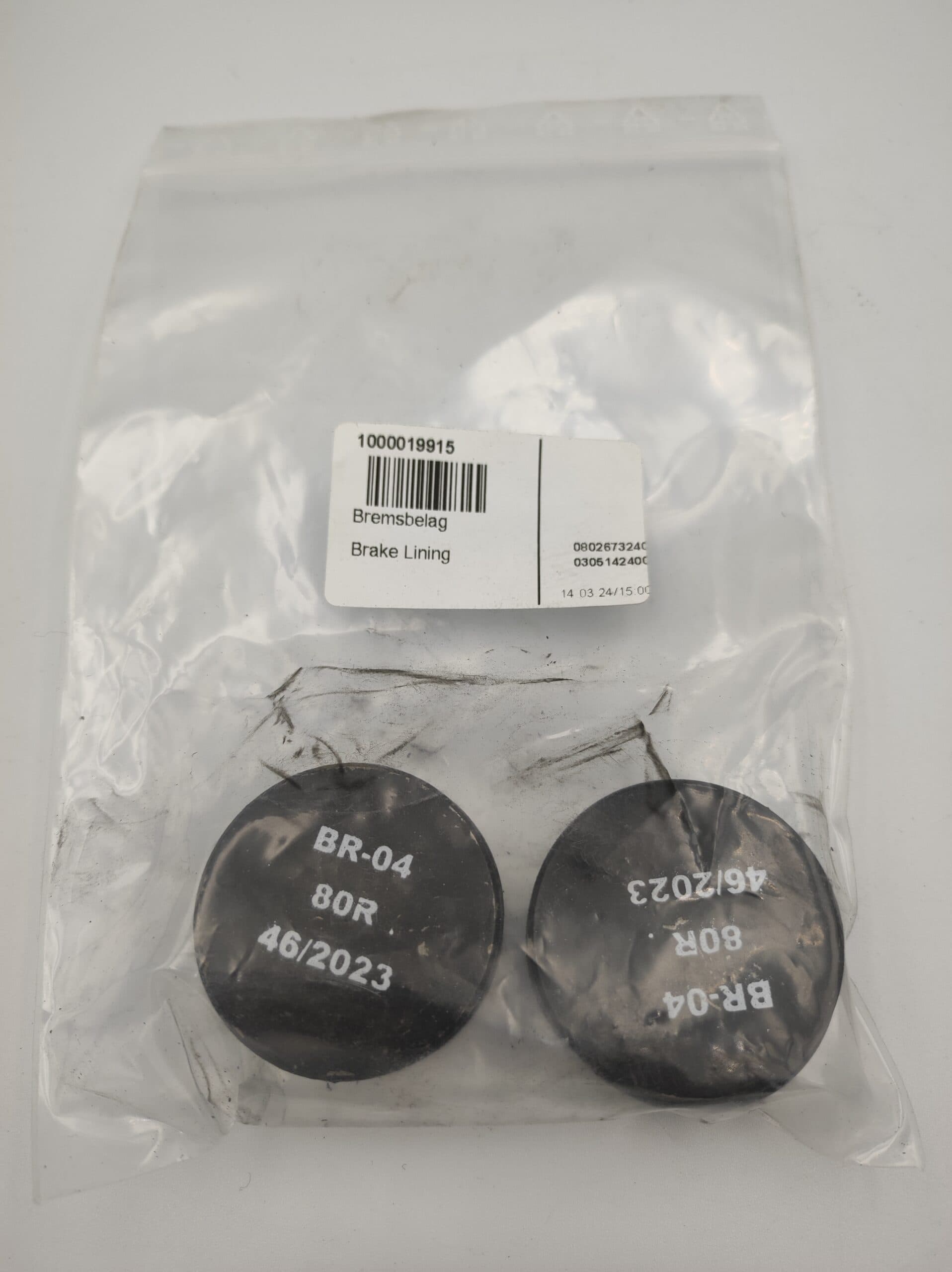 Klocki hamulcowe hamulca ręcznego okrągłe Kramer 418