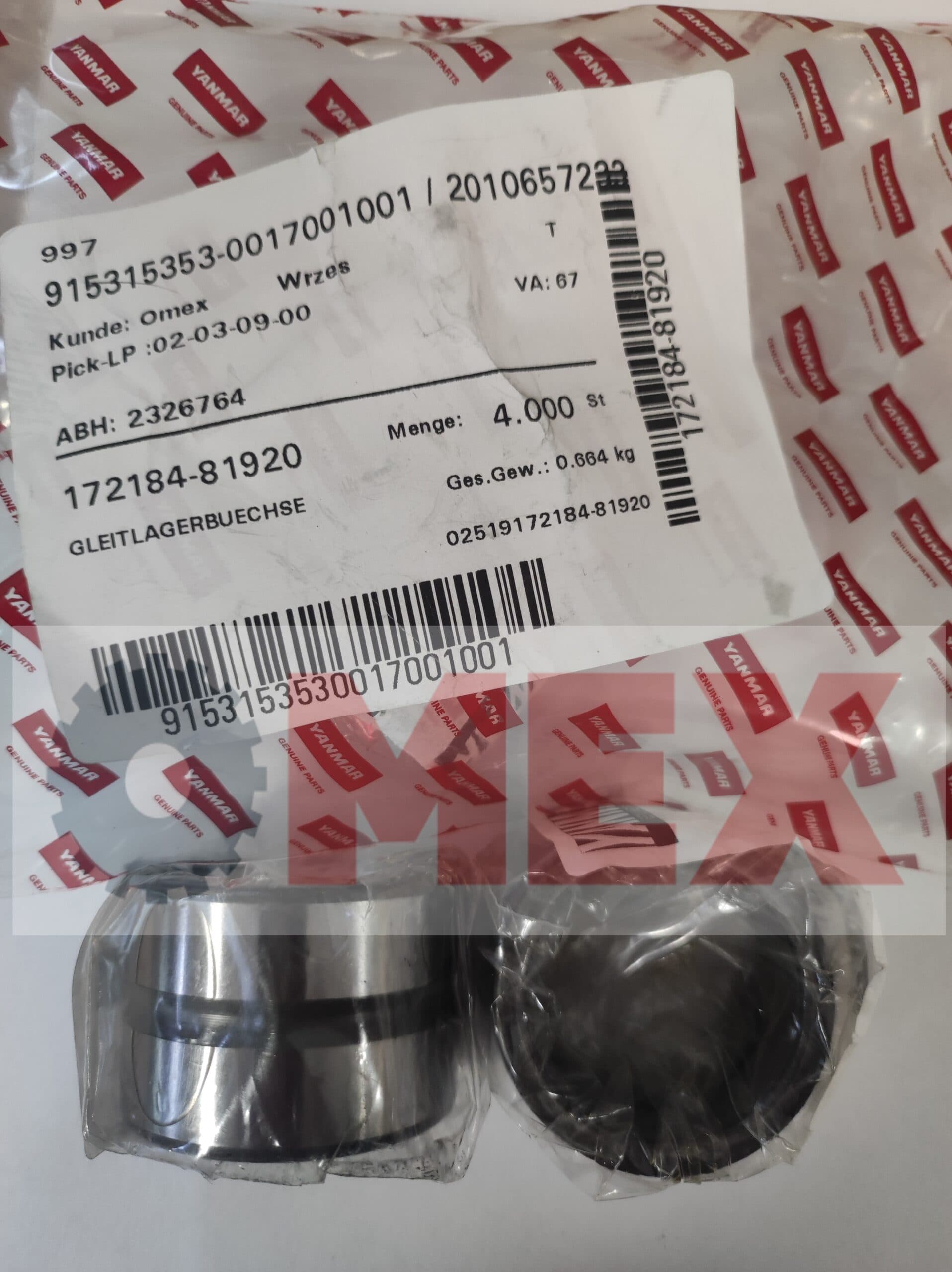 Tuleja przegubu łyżki 38x48x33,5 Yanmar SV26