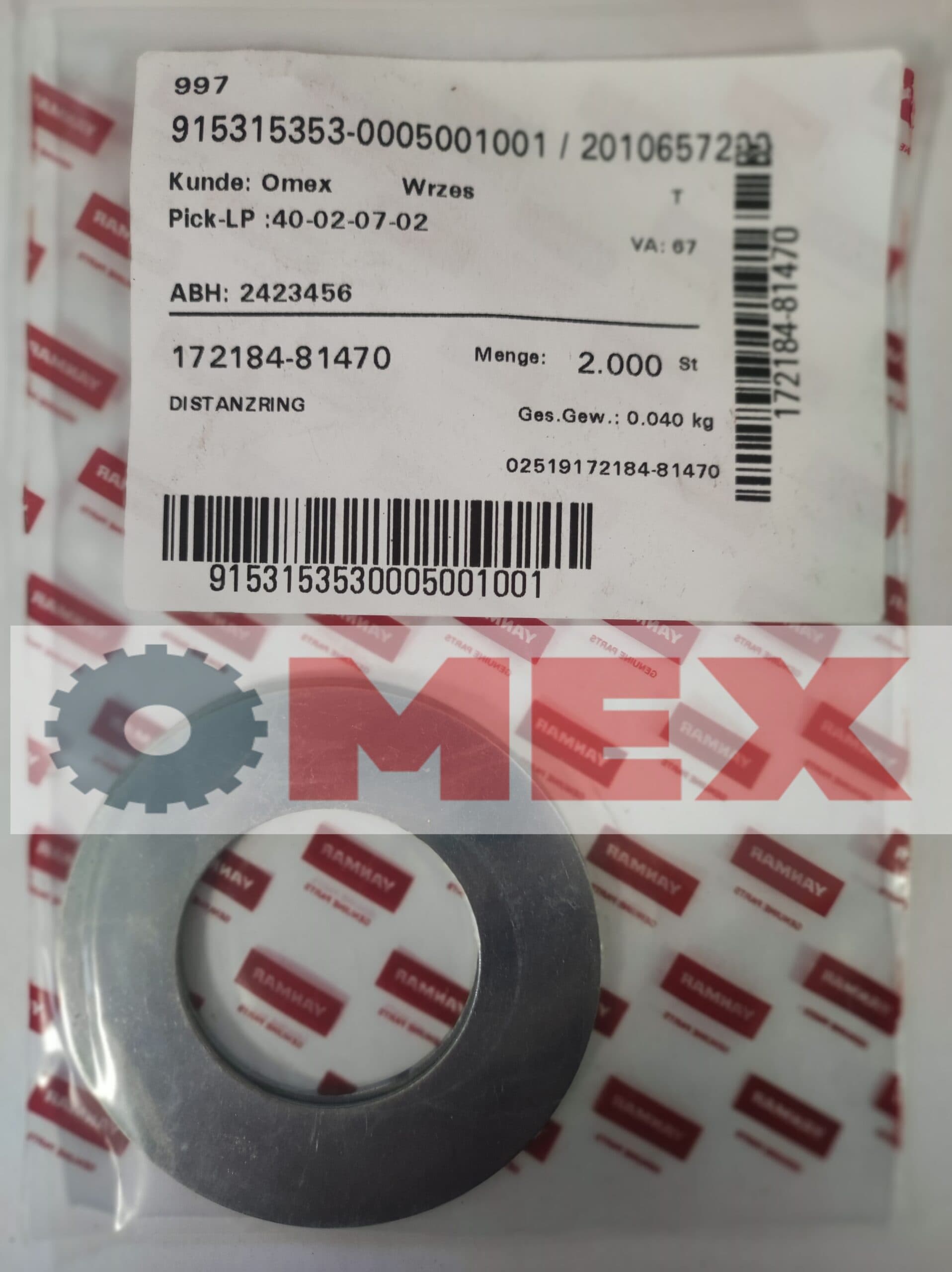 Podkładka dystansowa Yanmar SV26