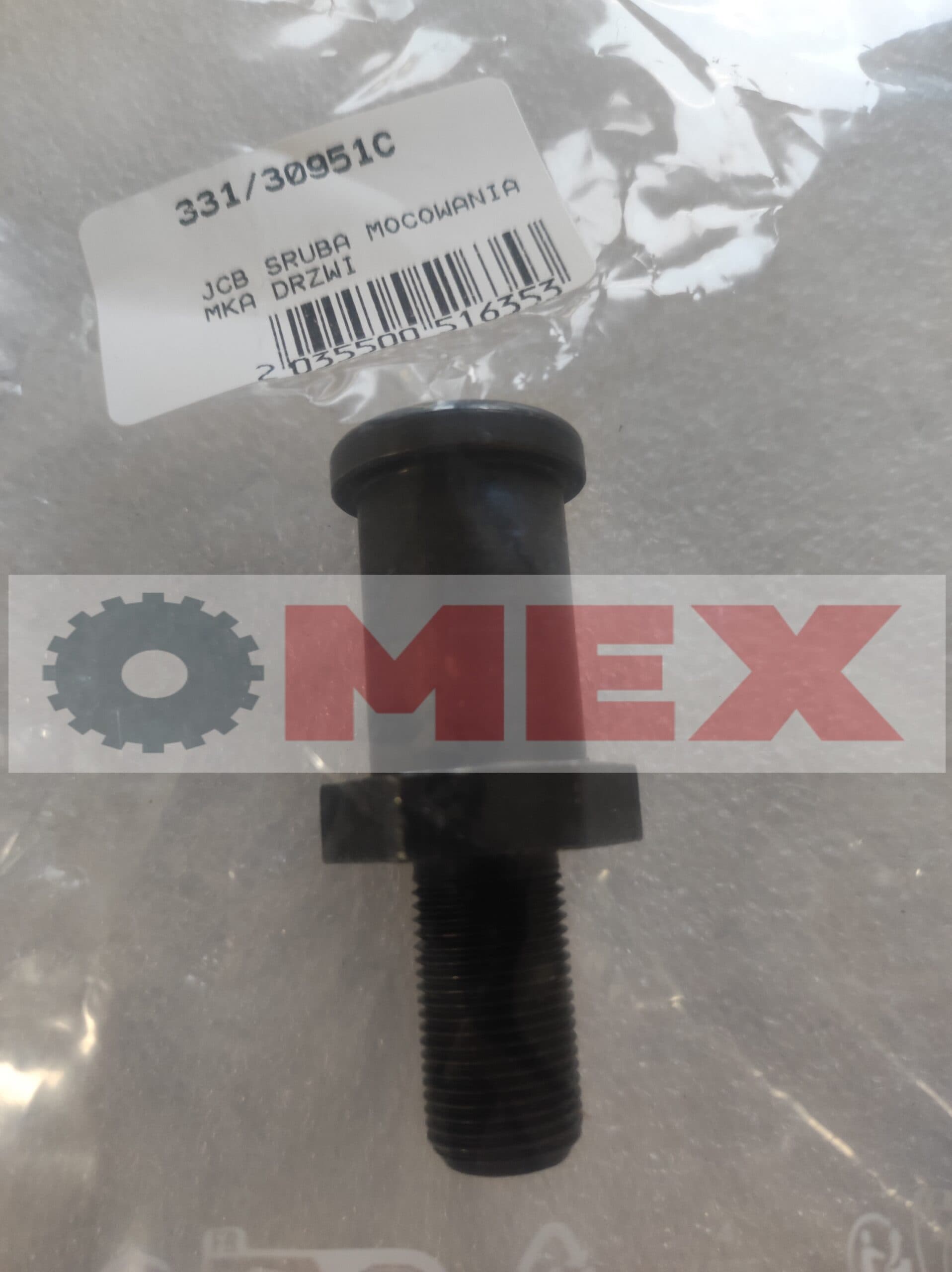 Śruba mocowania zamka drzwi JCB 3CX