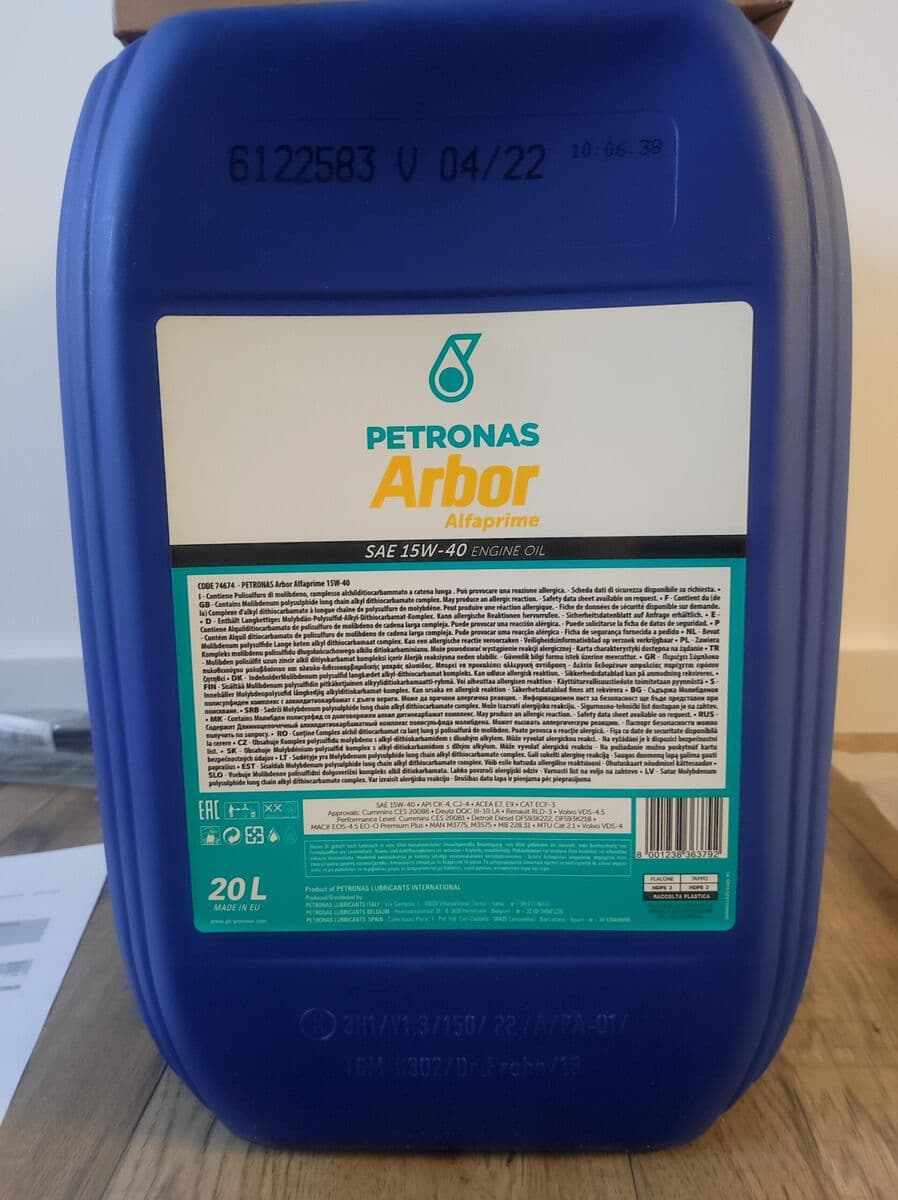 Olej Arbor 15w40 Alfaprime 20L- Doosan DX350LC-7