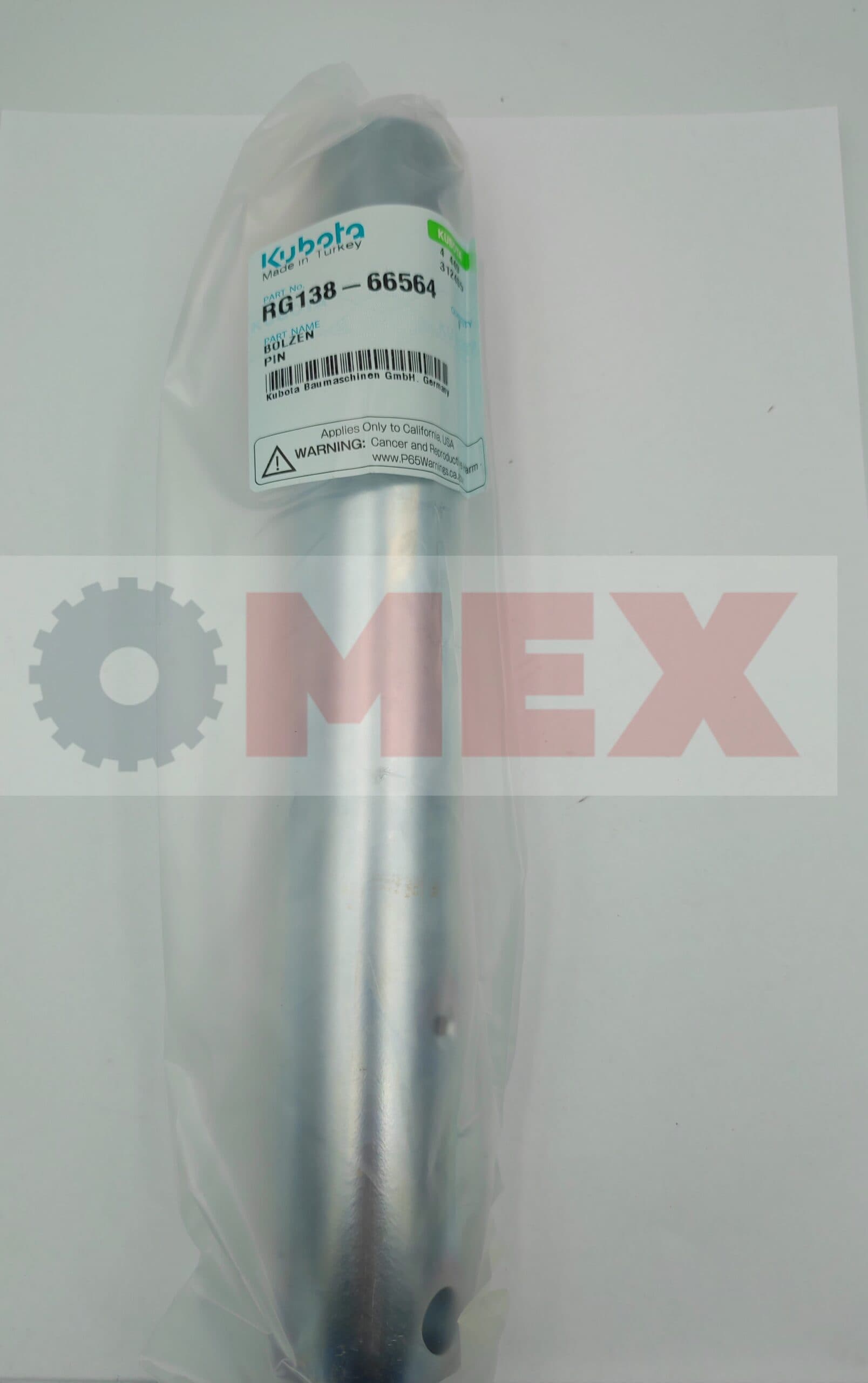 Sworzeń ramienia koparki Kubota KX71