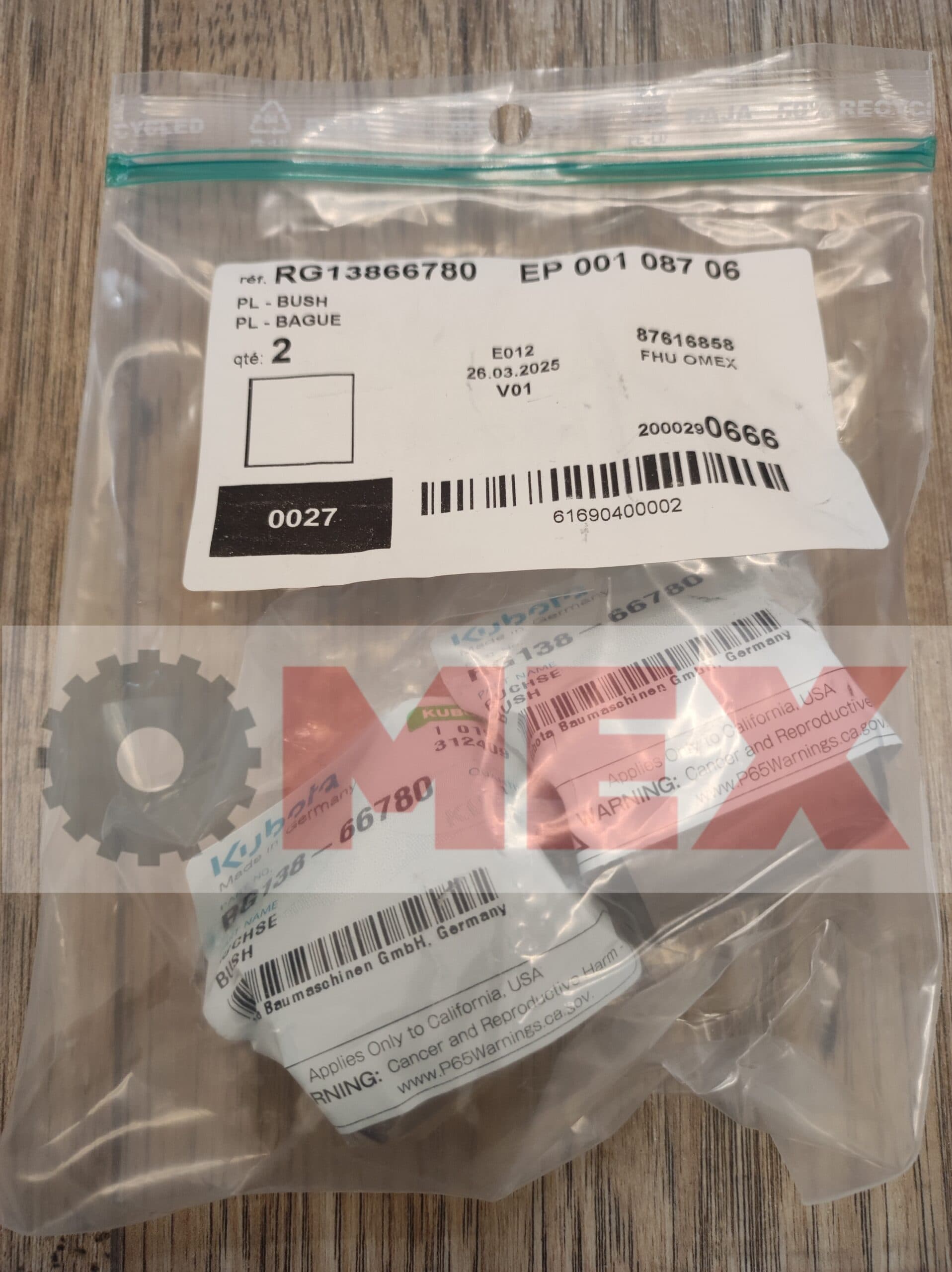 Tuleja sworznia łyżki Kubota KX018-4