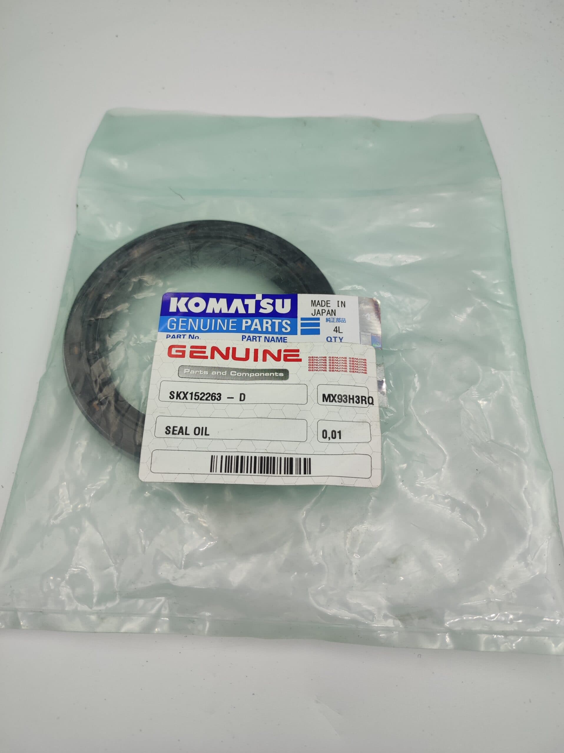 Simering wał przód Komatsu WB93R-2