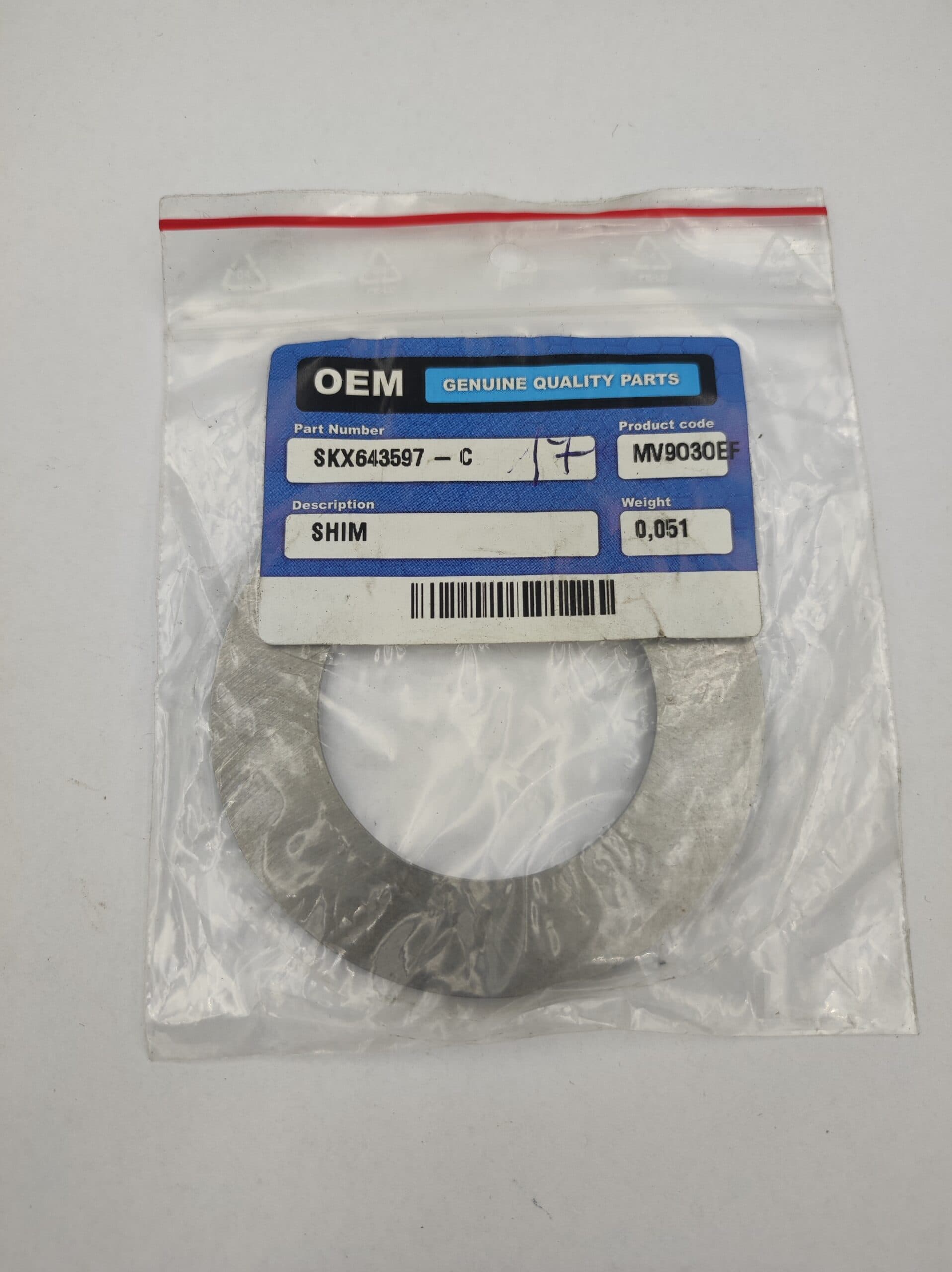 Podkładka dystansowa wałek ataku 2,50 mm CAT 428D