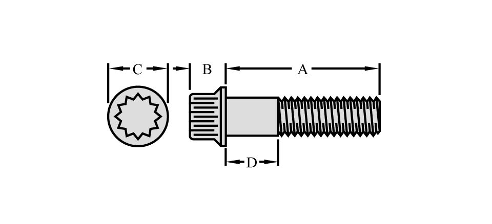 CAT - 12 Point Head Bolts