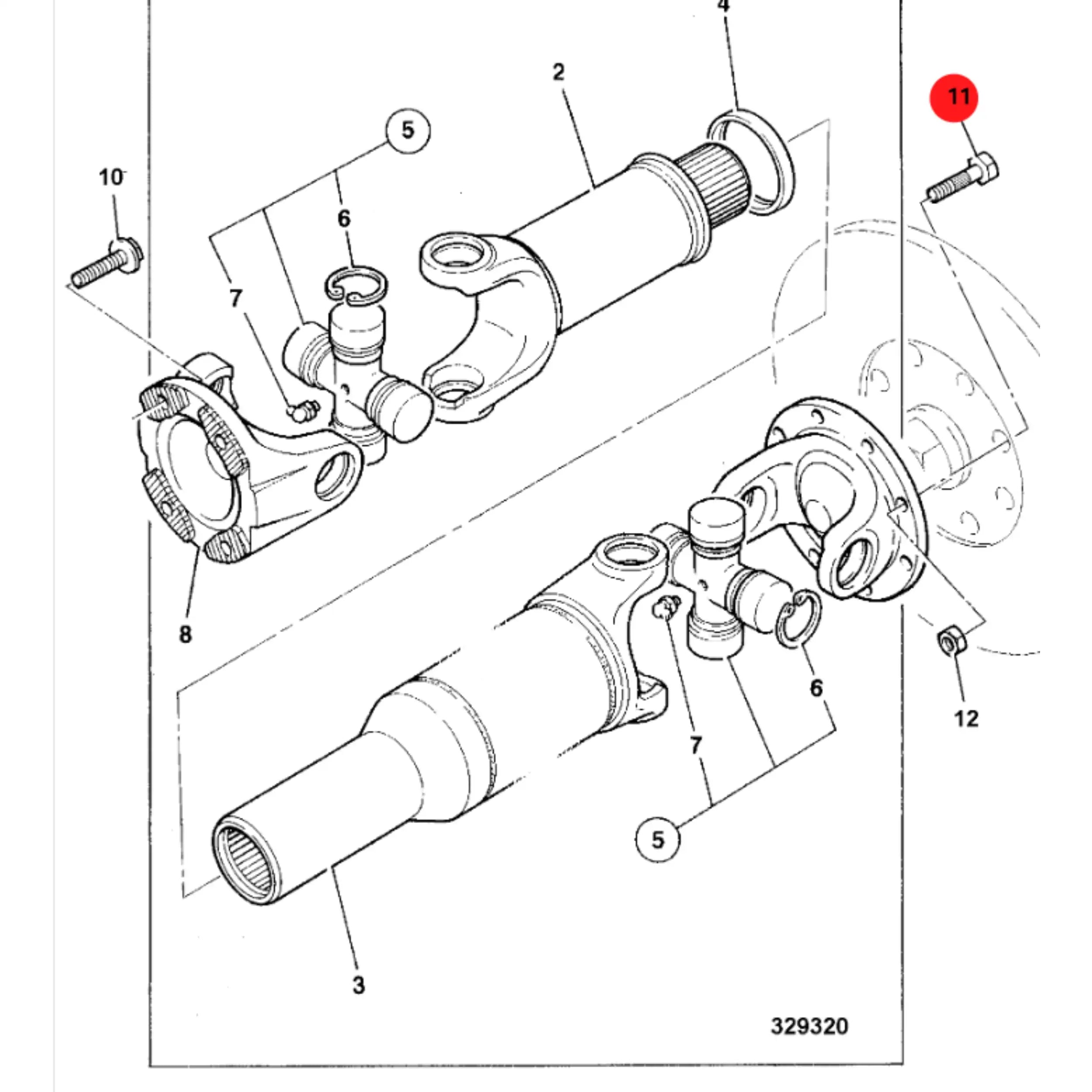 JCB Śruba Koparka Ładowarka Części 826/01750 Oryginał